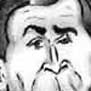 caricature George W Bush mine de plomb, crayon, fusain
